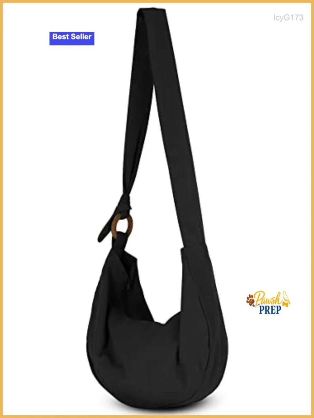 Handmade Cotton Boho Hobo Crossbody Bag with Wooden Ring